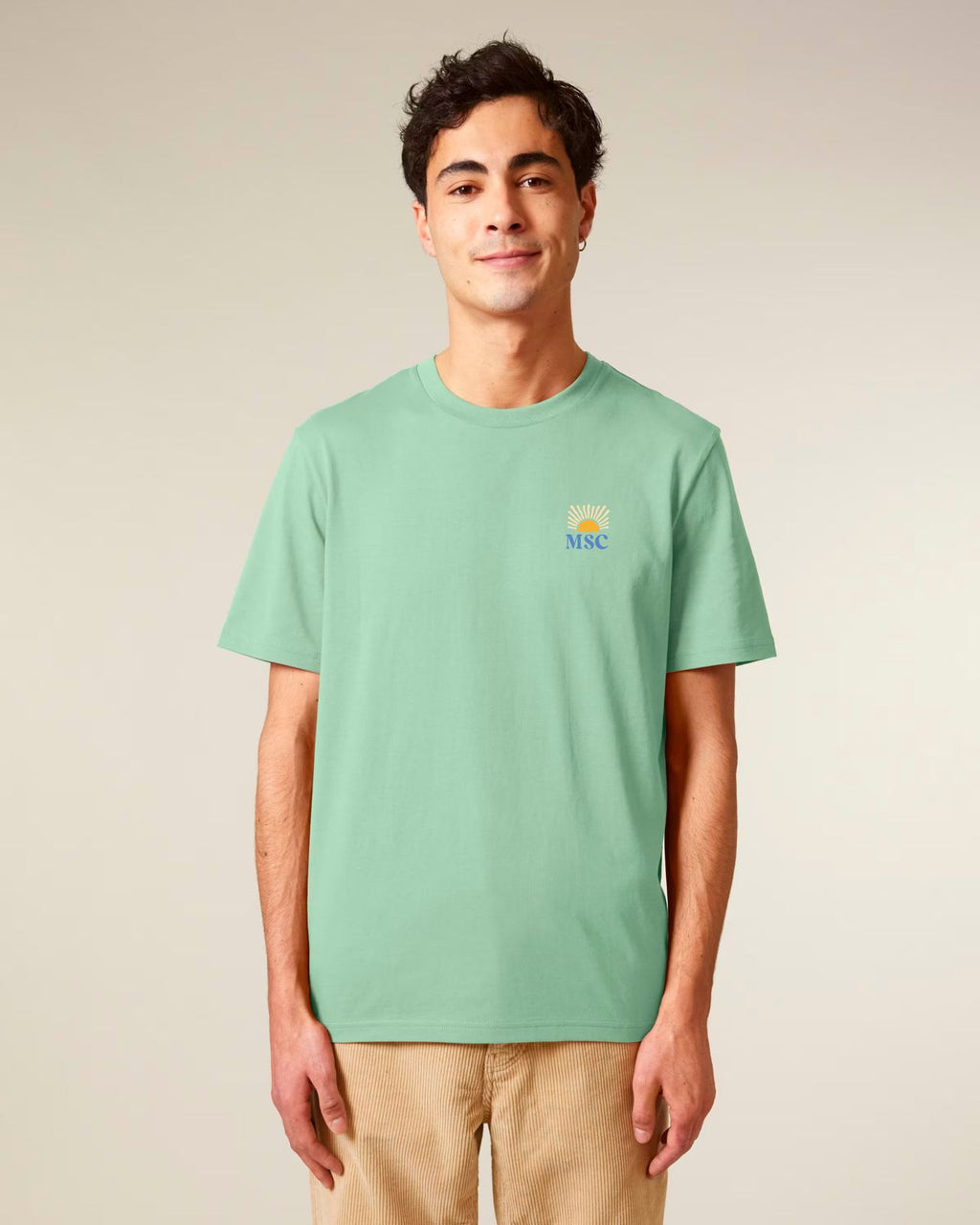 T-shirt Sunset - light green